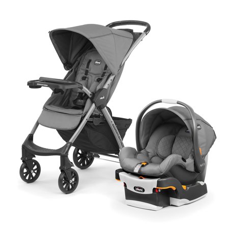 Chicco Mini Bravo Plus Travel System Stroller, Slate (Grey)