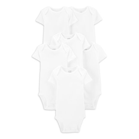 Child of Mine By Carter's Baby White Short Sleeve Bodysuits, 6 Pack, Preemie-24 Months