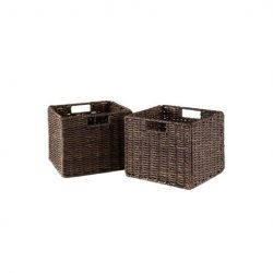 Folding Corn Husk Basket Set Huge Markdown!