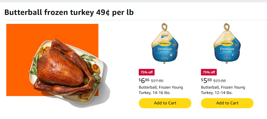 RUN FAST! - BUTTERBALL TURKEYS 75% OFF ONLY 49 CENTS PER LB! Chrome Diqyzjqyi3