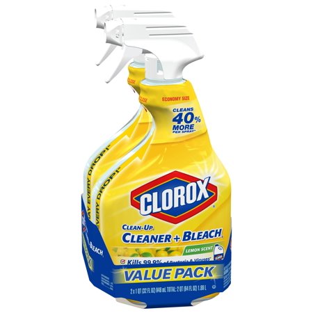 Clorox Clean-Up All Purpose Cleaner with Bleach - Lemon Scent, 32 Ounce Spray Bottles - Pack of 2