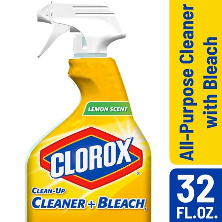 Clorox Clean-Up All Purpose Cleaner with Bleach, Spray Bottle, Lemon Scent, 32 oz