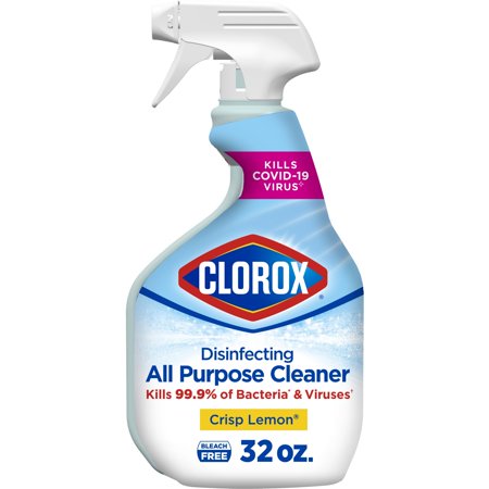Clorox Disinfecting Crisp Lemon Bleach Free All Purpose Cleaner, 32 fl oz