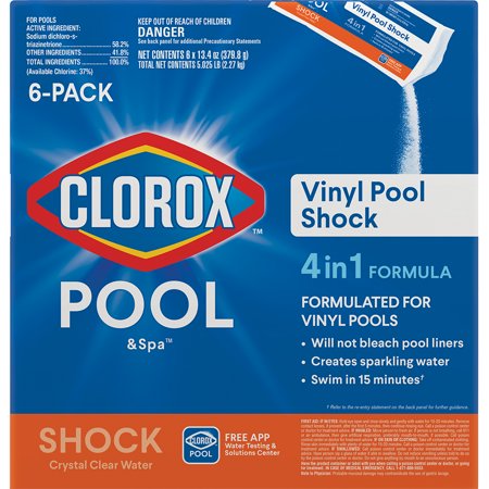Clorox Pool&Spa Vinyl Pool Shock, 6 Pack
