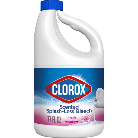 Clorox Splash-Less Liquid Bleach, Fresh Meadow (Concentrated Formula) - 77 Ounce
