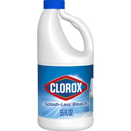 Clorox Splash-Less Liquid Bleach, Regular, 55 oz Bottle