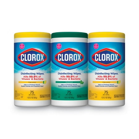 Clorox Disinfecting Wipes, (225 Count Value Pack), Crisp Lemon and Fresh Scent - 3 Pack - 75 Count Each HOT DEAL AT WALMART!