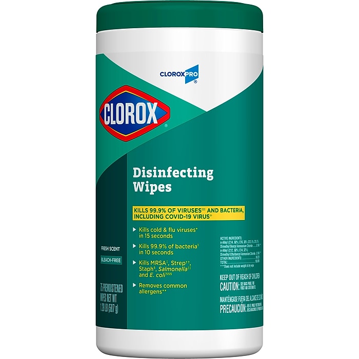 CloroxPro™ Clorox® Disinfecting Wipes, Fresh Scent, pack of 75 (15949) on Sale At Staples
