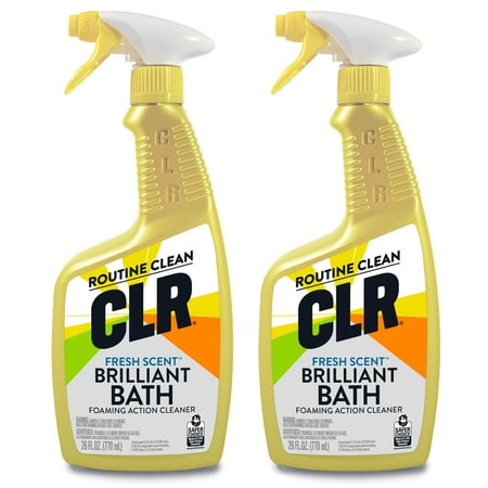 CLR Brilliant Bath Foaming Multi-Surface Cleaner, Fresh Scent, EPA Safer Choice, 26 oz (Pack of 2)