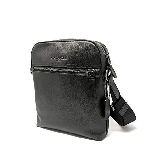 COACH Houston Flight/Messenger Bag Smythe Leather (Black) - HOT OFFER!
