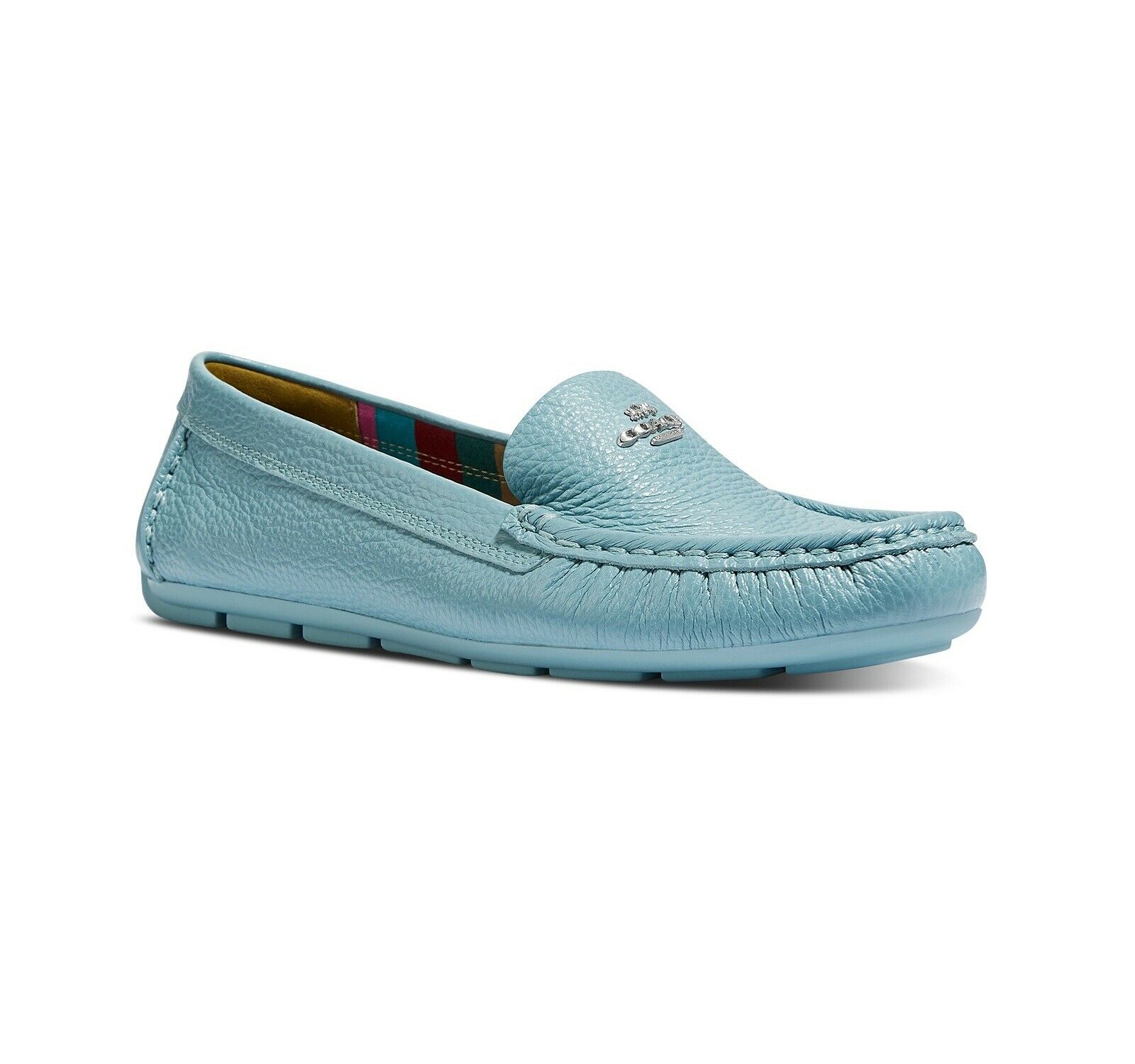 COACH Women's Marley Driver Leather Loafers, Aquamarine (Size 11)