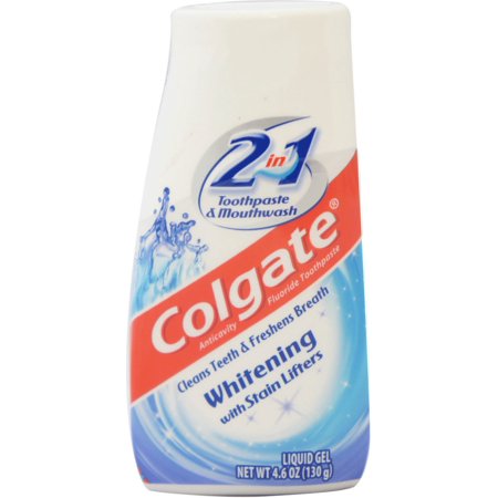 Colgate 2-in-1 Whitening Toothpaste Gel and Mouthwash, 4.6 Oz