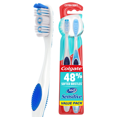 Colgate Enamel Health Sensitive Toothbrush, Extra Soft, 2 Count