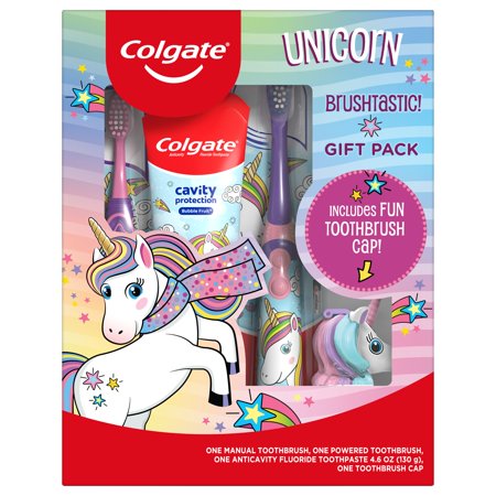 Colgate Kids Unicorn Gift Pack, Toothbrush Set with Toothpaste