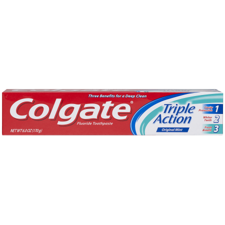Colgate Triple Action Cavity Protection Toothpaste, Original Mint