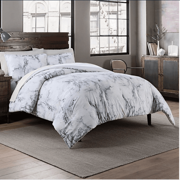 Garment Washed Printed 2-Piece Reversible Comforter Set On Clearance at Bed, Bath and Beyond!