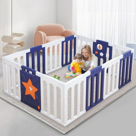 Comomy Large Baby Playpen - Safe, Stable, And Educational Ideal Baby Playard