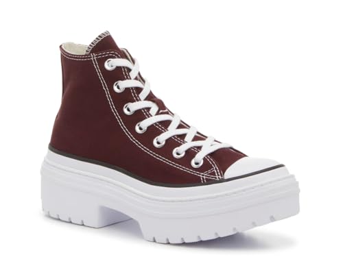 Converse Women'S Chuck Taylor All Star Lugged Heel Sneakers, Bloodstone/Black/White, 7.5 Medium Us