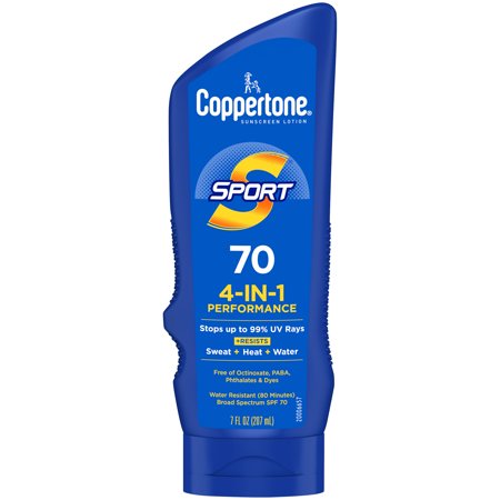 Coppertone Sport Sunscreen Lotion, SPF 70 Sunscreen, 7 fl oz