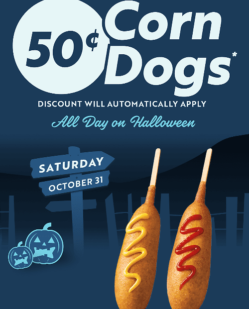 Corn Dogs ONLY 50¢