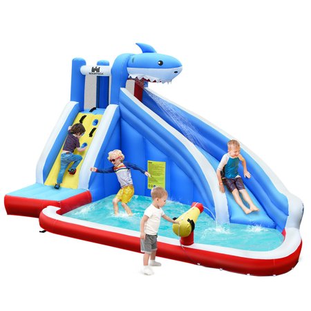 Costway Animal Shaped Bounce House Castle Splash Water Pool 12.5' Inflatable Water Slide