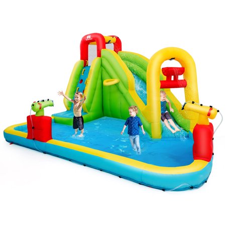 Costway Inflatable Water Slide Kids Bounce House Without Blower