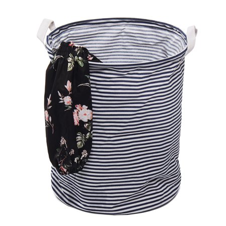 Cotton Linen 35x45cm Foldable Washing Dirty Clothes Laundry Basket Hamper Canvas Toy Storage Organizer Bag Home Household 13.78 x 17.72''