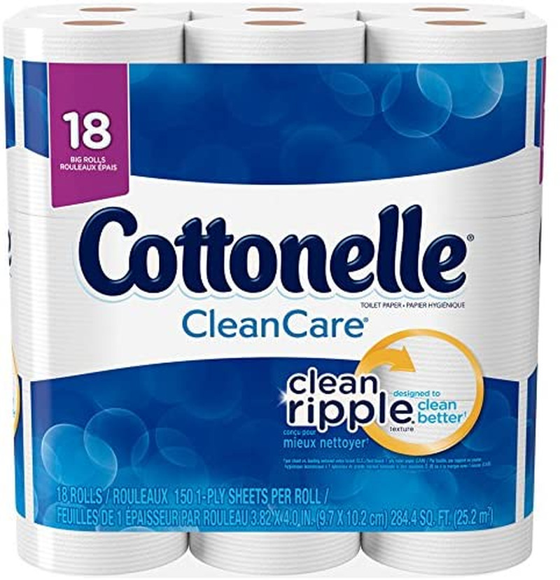 Cottonelle Clean Care Big Roll Toilet Paper Bath Tissue, 18 Rolls, 150 Sheets pe