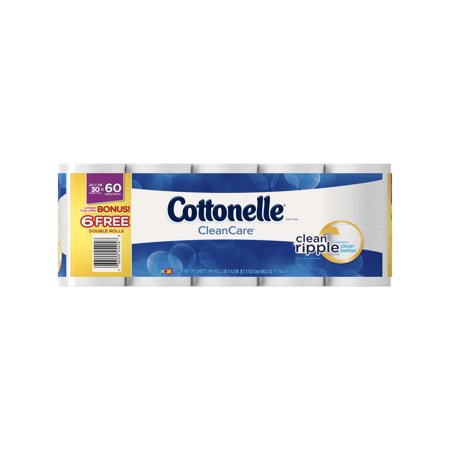 Cottonelle Clean Care Double Roll Toilet Paper, 190 sheets, 24 rolls