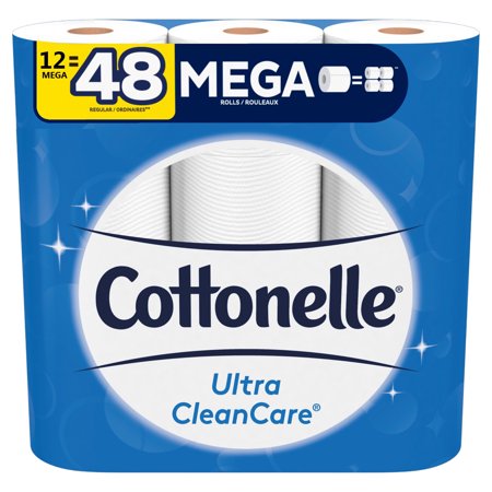 Cottonelle Ultra CleanCare Strong Toilet Paper, 12 Mega Rolls