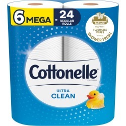 Cottonelle Ultra CleanCare Toilet Paper - Mega Rolls, 6 ct