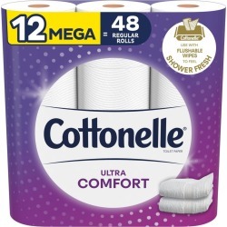 Cottonelle Ultra Comfort Bath Tissue - 268 Sheets Per Roll, 12 ct