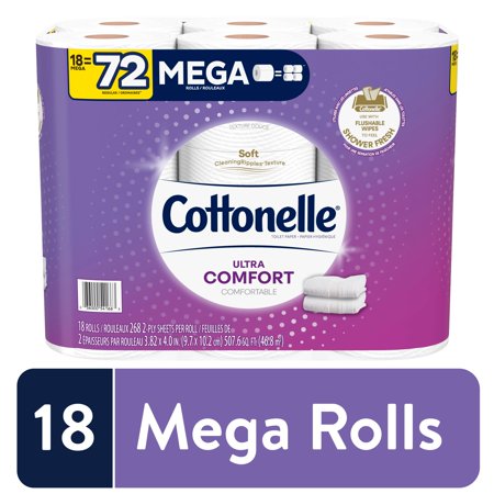 Cottonelle Ultra Comfort Toilet Paper, 18 Mega Rolls
