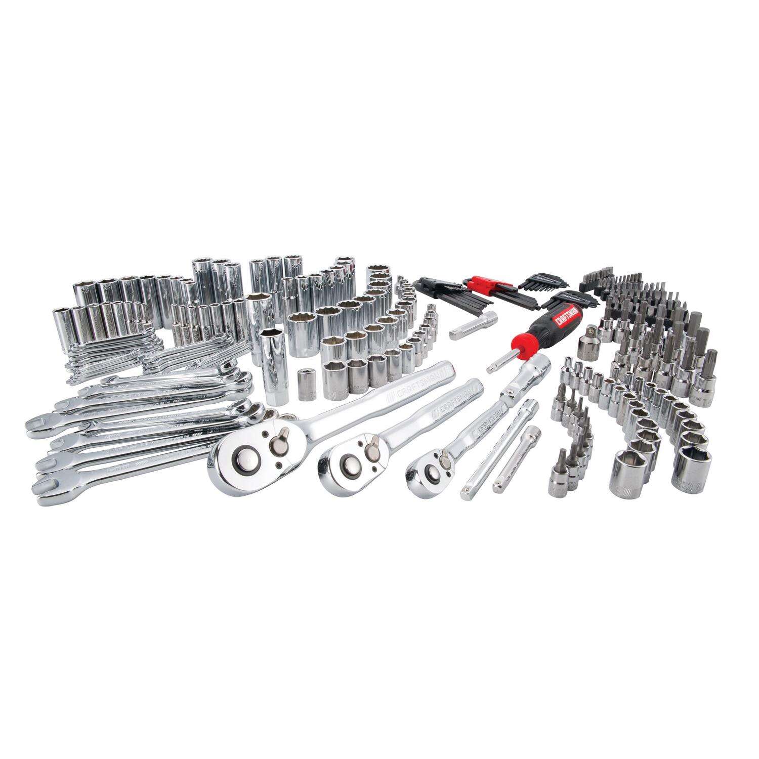 Craftsman Versastack 1/4, 3/8 and 1/2 in. drive S Metric and SAE Mechanic's Tool Set 262 pc
