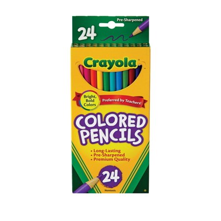 Crayola Colored Pencil Set, Back to School Supplies, 24 Colors