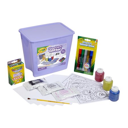Crayola Colossal Tub of Glitter Art Set, 80+ Pieces, Easter Gift for Kids, Child