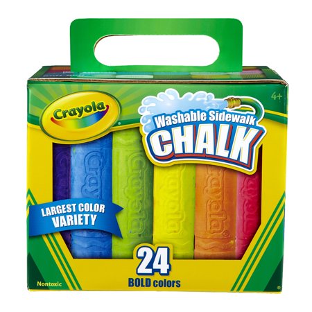 Crayola Washable Sidewalk Chalk, 24 Countper Box, Set Of 4 Boxes