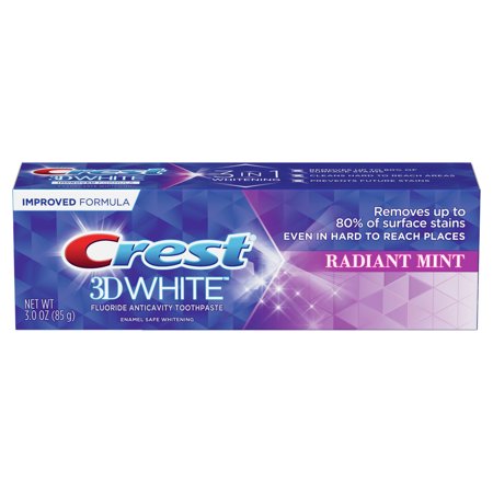 Crest 3D White, Whitening Toothpaste Radiant Mint, 3.0 oz