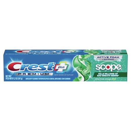 Crest Premium Plus Scope Toothpaste, Minty Fresh Flavor, 5.2 oz