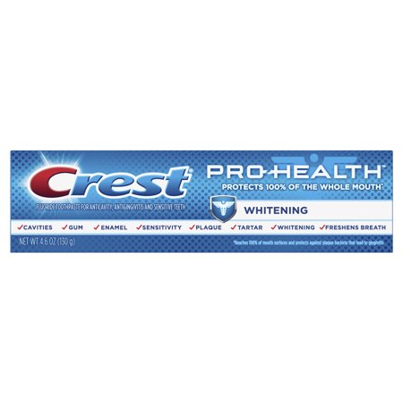 Crest Pro Health Whitening Fluoride Gel Toothpaste, Mint, 4.6 oz