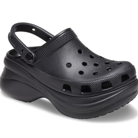 Crocs Womens Classic Bae Clog Platform Shoes - Black