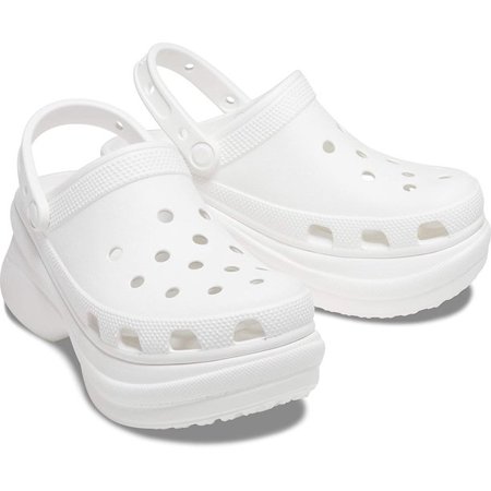 Crocs Womens Classic Bae Clog Platform Shoes, White