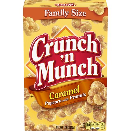 Crunch 'n Munch Caramel Popcorn with Peanuts, 12 Oz