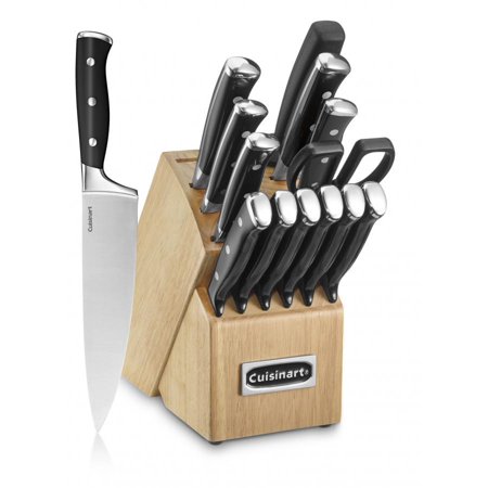 Cuisinart 15 Piece Cutlery Set with Block, Black Stainless