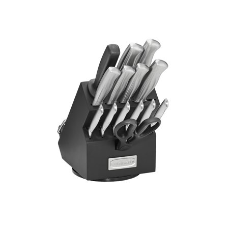 Cuisinart 15-Piece Stainless Steel Rotating Cutlery Block Set, Black
