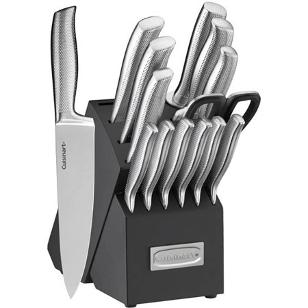 Cuisinart C77SS15PG 15PK 15-Piece Stainless Steel Hollow Handle Cutlery Block Set