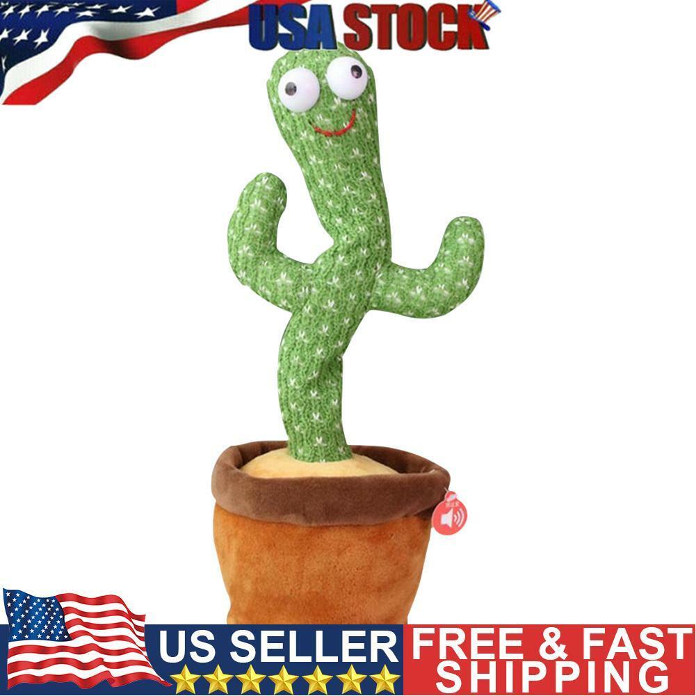 Dancing Cactus Singing Twisting Electric Shake with the Songs Plush Toy (B)