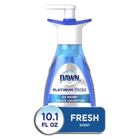 Dawn Platinum Dishwashing Foam, Fresh Rapids Scent, 10.1 fl oz