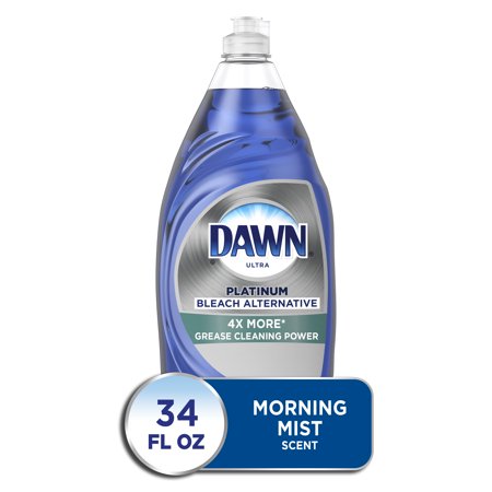 Dawn Platinum Liquid Dish Soap, Morning Mist, 34 fl oz