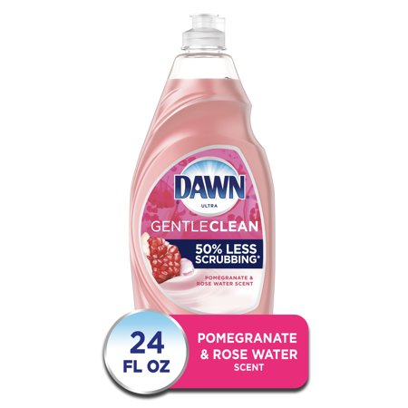 Dawn Ultra Gentle Clean Dishwashing Liquid Dish Soap, Pomegranate & Rose Water Scent, 24 Fl Oz